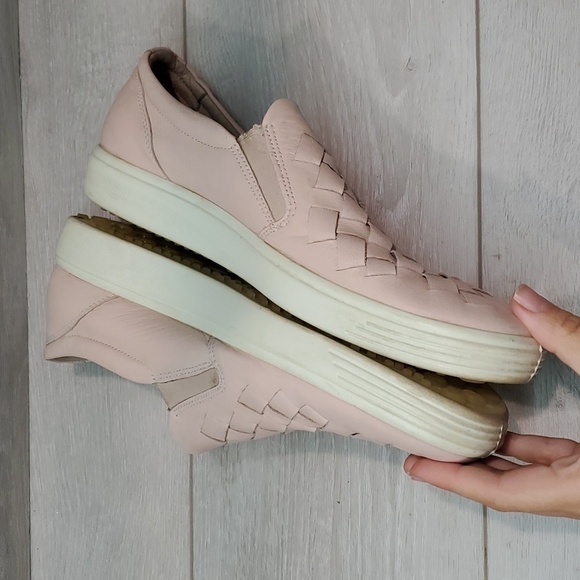 Ecco Womens Comfort Leather Loafer slide slip on shoes sz 42/11 Extra Wide - Picture 9 of 15